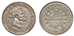 1 franco   (Principado de Lucca y Piombino) from Italy-States