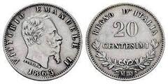 20 centesimi (Vittorio Emanuele II) from Italy
