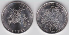 1 litas (Presidency-Council of Lithuania European Union) from Lithuania