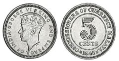 5 cents (George VI) from Malaya