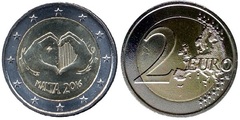 2 euro (Children and Solidarity - Love) from Malta