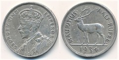 1/2 rupee from Mauritius
