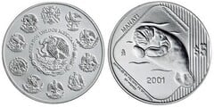 5 pesos (Manati) from Mexico