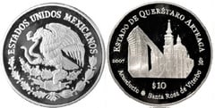 10 pesos (State of Queretaro ArteagaAcueduct.Santa Rosa de Viterbo) from Mexico