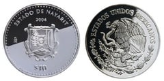 10 Pesos (Nayarit Heraldry) from Mexico