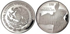 10 pesos (State of Morelos-Palacio de Cortés) from Mexico