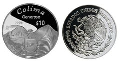 10 Pesos (Colima emblematic) from Mexico