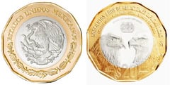 20 pesos (Relaciones Diplomáticas entre México y los Estados Unidos) from Mexico