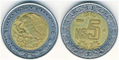 5 nuevos pesos from Mexico