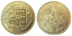 2 rupees (51st National Day of Democracy) from Nepal