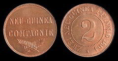 2 pfennig from German New Guinea