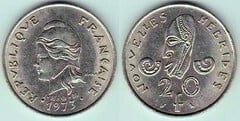 20 francs from New Hebrides