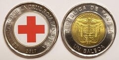 1 balboa (Centennial of the Panamanian Red Cross) from Panama