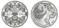 2,50 euro (200 años de la Constitución de 1822) from Portugal