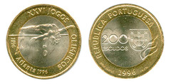 200 Escudos (XXVI Olympic Games - Atlanta 96) from Portugal