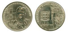 100 escudos (Amadeu de Souza-Cardoso's Birth Centenary) from Portugal