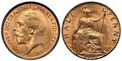 1/2 penny (George V) from United Kingdom