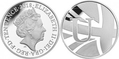 10 pence (Alphabet U - Union Flag) from United Kingdom
