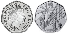 50 pence (London 2012 Olympic Games - Volleyball) from United Kingdom