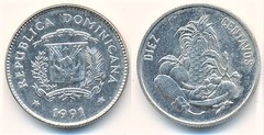 10 centavos from Dominican Republic