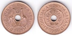 ½ penny from Rhodesia & Nyasaland
