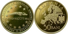 50 bani (Romanian Presidency of the Council of the European Union) from Romania