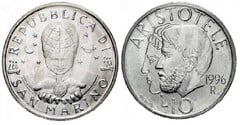 10 lire (Aristotle) from San Marino
