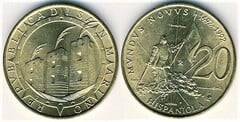 20 lire (Discovery of America) from San Marino
