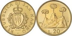 20 lire (Castillo de Montecerveto) from San Marino