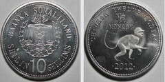 10 shillings (Horóscopo Chino-Mono) from Somaliland