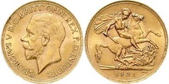 1 sovereign (George V) from South Africa