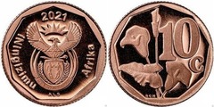 10 cents (iNingizimu Afrika) from South Africa