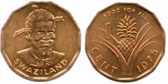 1 centavo (FAO) (Sobhuza II) from Eswatini