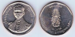 2 baht (42nd Anniversary of the Reign of King Rama IX) from Thailand