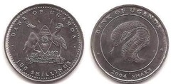 100 shillings ((Chinese Zodiac - Snake) from Uganda
