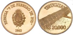 20.000 nuevos pesos (February 9, 1973 Dam) from Uruguay