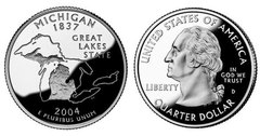 1/4 dollar (50 U.S. States - Michigan) from United States