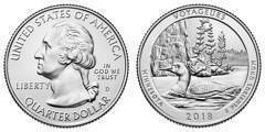 1/4 dollar (America The Beautiful - Voyageurs National Park, Minnesota) from United States