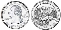1/4 dollar (America The Beautiful - Olympic National Park, Washington) from United States
