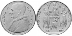100 lire (Pablo VI) from Vatican