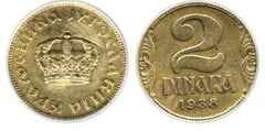 2 dinara (Peter II) from Yugoslavia