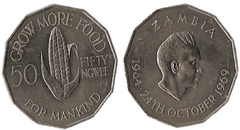 50 ngwee (FAO) from Zambia