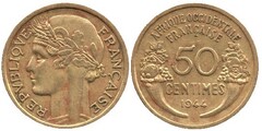 50 centimes from French West Africa