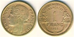 1 franc from French West Africa