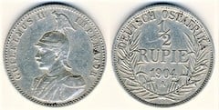 1/2 rupie from German East Africa