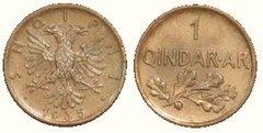 1 qindar ar from Albania