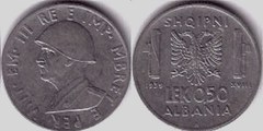0,50 lek (Ocupación Italiana) from Albania
