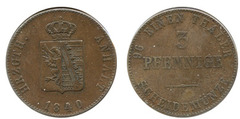 3 pfennig from Germany-States