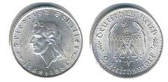 2 reichsmark (175th Anniversary of Friedrich Schiller) from Germany-III Reich