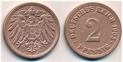2 pfennig from Germany-Empire